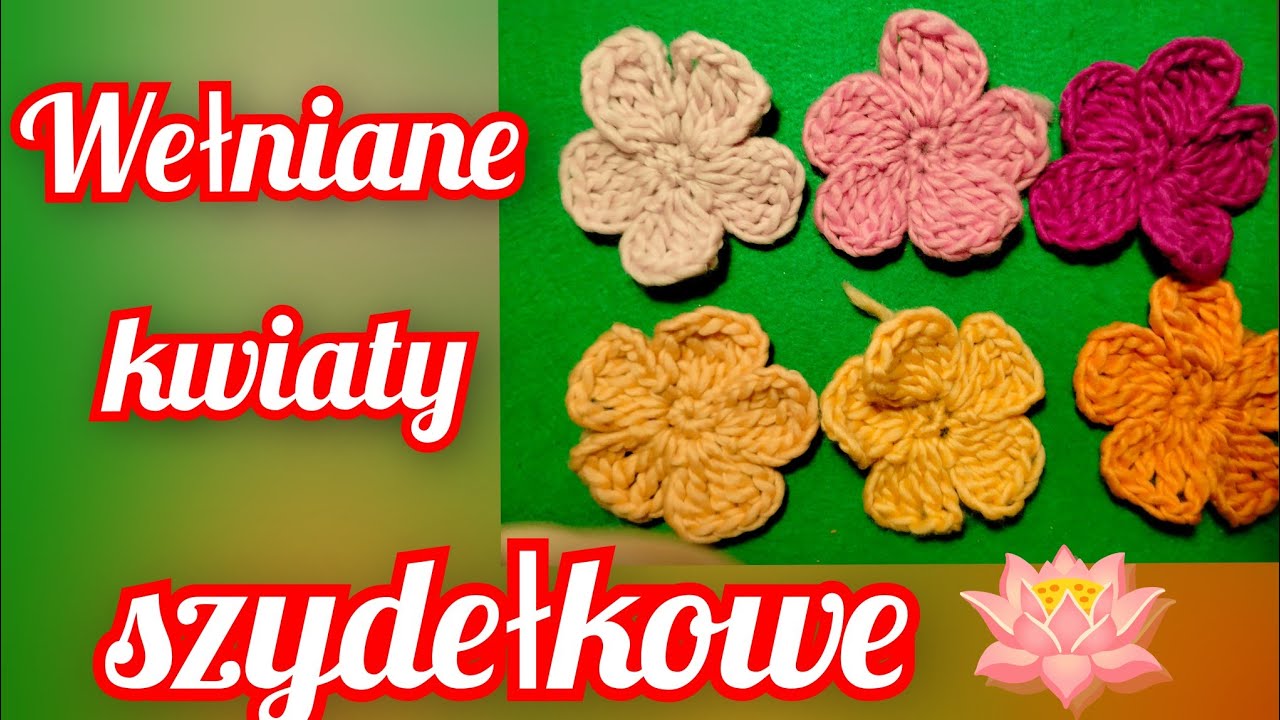 Wełniane kwiaty do filcowania 