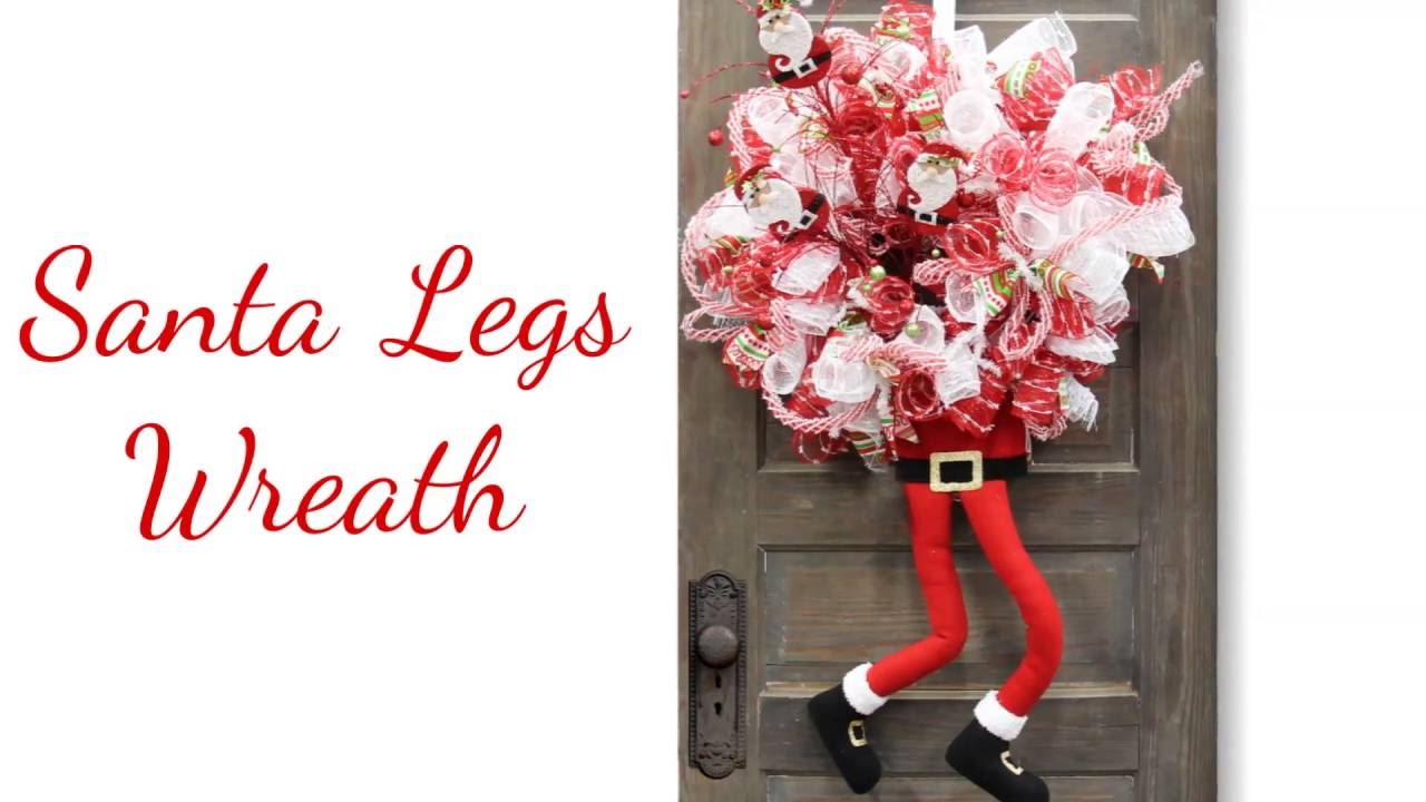 Santa Legs Wreath Enhancement