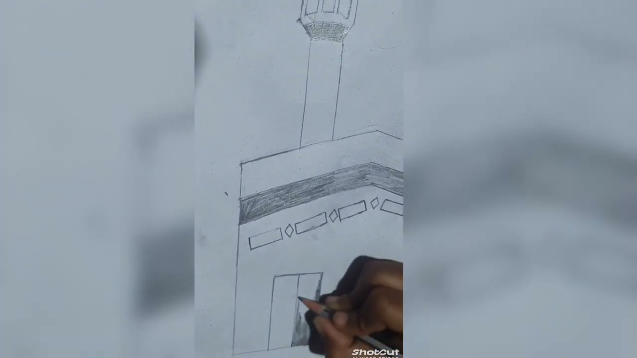 How to Draw Kaaba Drawing Easy |kaabaDrawing Tutorial ||  Aleena Drawing |Step by Step