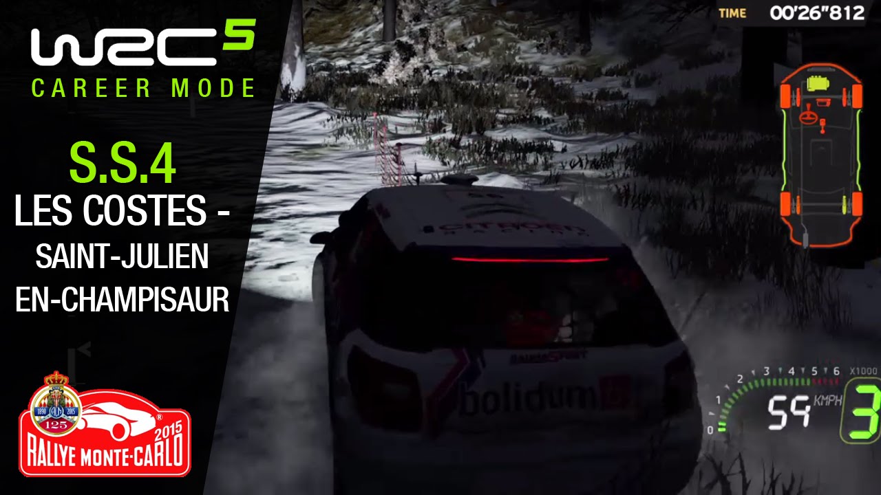 WRC 5 Carreira #05 - Rally Monte Carlo: Dia 02 - S.S.4 (Les Costes - Saint Julien en Champisaur)