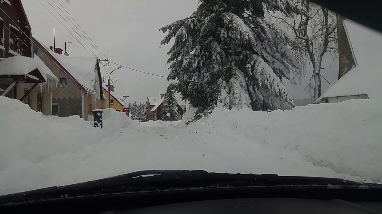 Sněhová kalamita - Abertamy - Hřebečná 11.1.2019