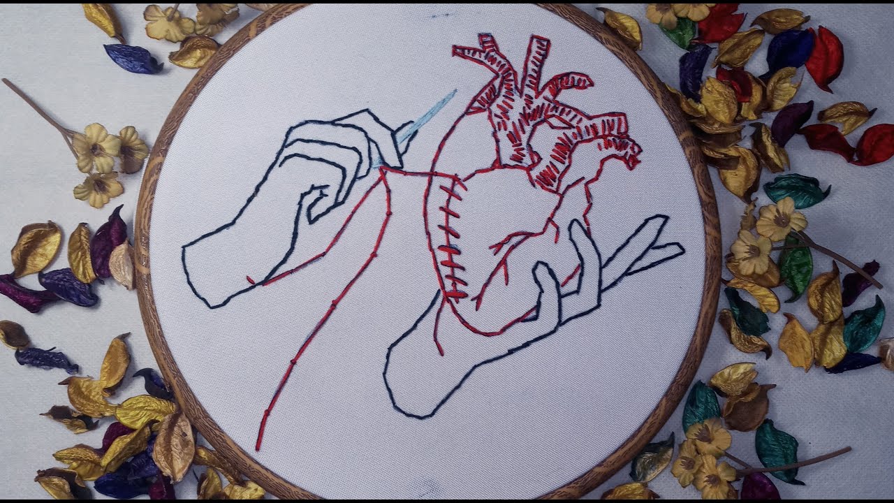 Simple hand embroidery for beginners ||by R. Embroidery Art/تطريز يدوي بسيط للمبتدئين