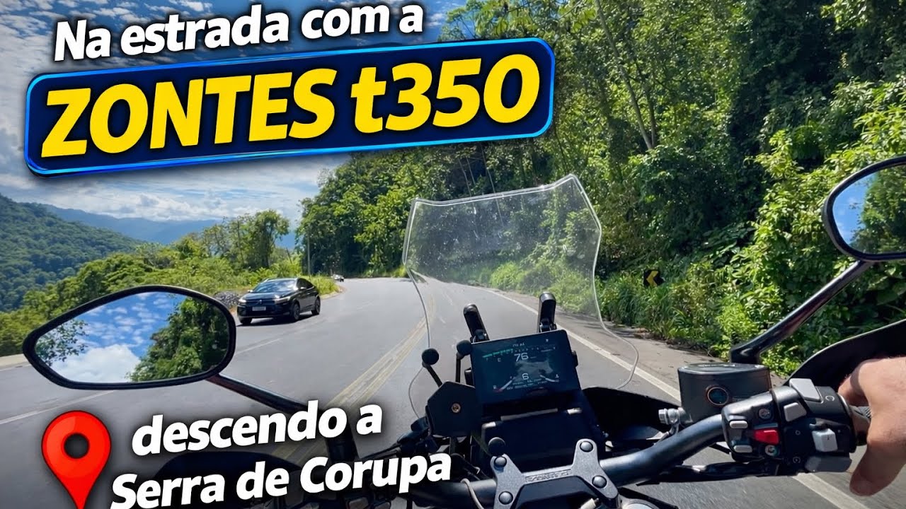 Quase 9.000kms rodados | descendo a Serra de Corupá #zontes #t350 #motos #mototrip #versys