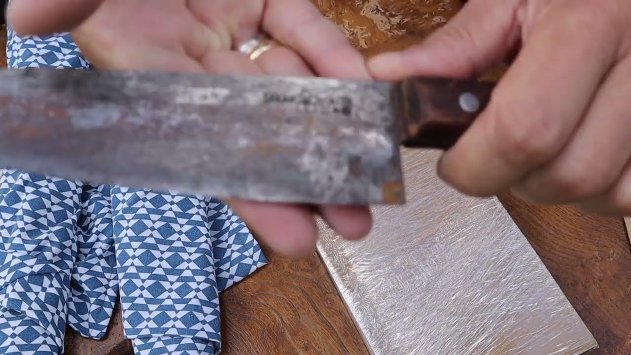 Японский нож Sakai Ishito Japanese steel knife restoration
