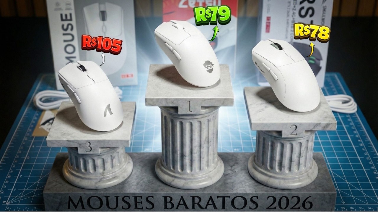 COMPARATIVO! Os 3 Mouses mais Custo Benéfico de 2026 - Qual ganhou?