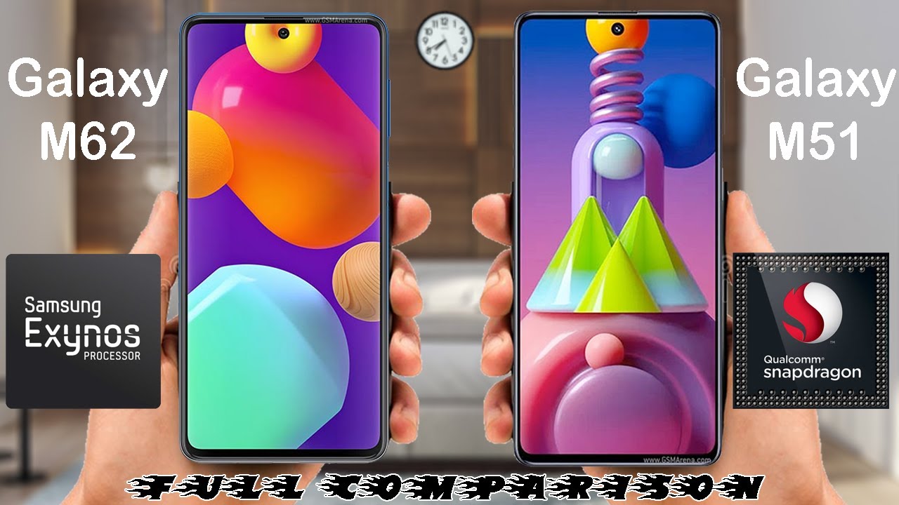 Samsung Galaxy M62 Vs Samsung Galaxy M51 Full Comparison