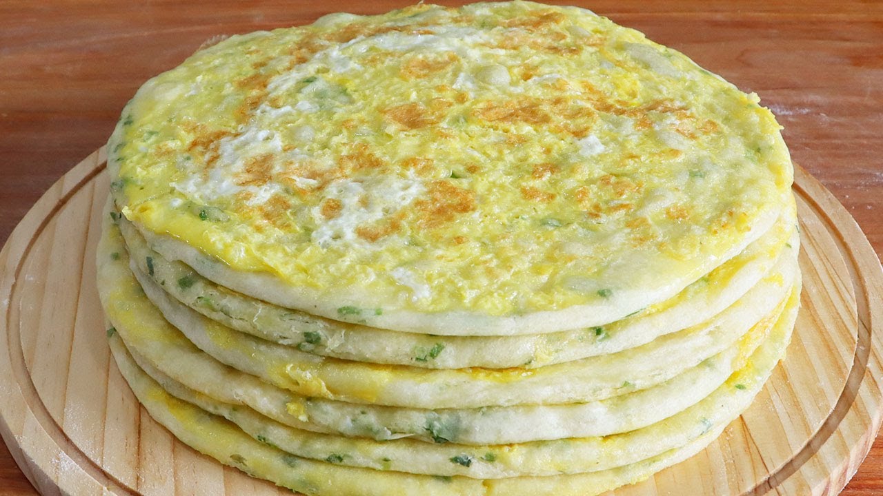 早餐再也不用出去买，教你快速做葱花饼，外酥里软，凉了也不硬【海娟美食】