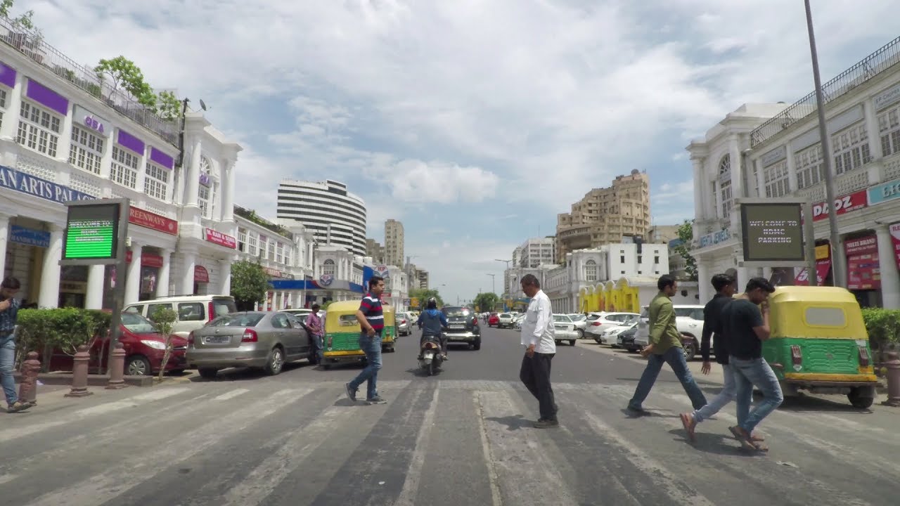 Driving in Delhi 4K (Connaught Place) - India