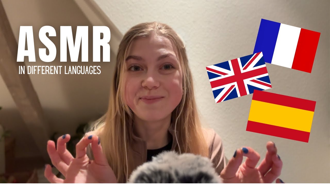 ASMR in 3 Languages: English, Français, Español as a german girl | relaxing idioms and trigger words