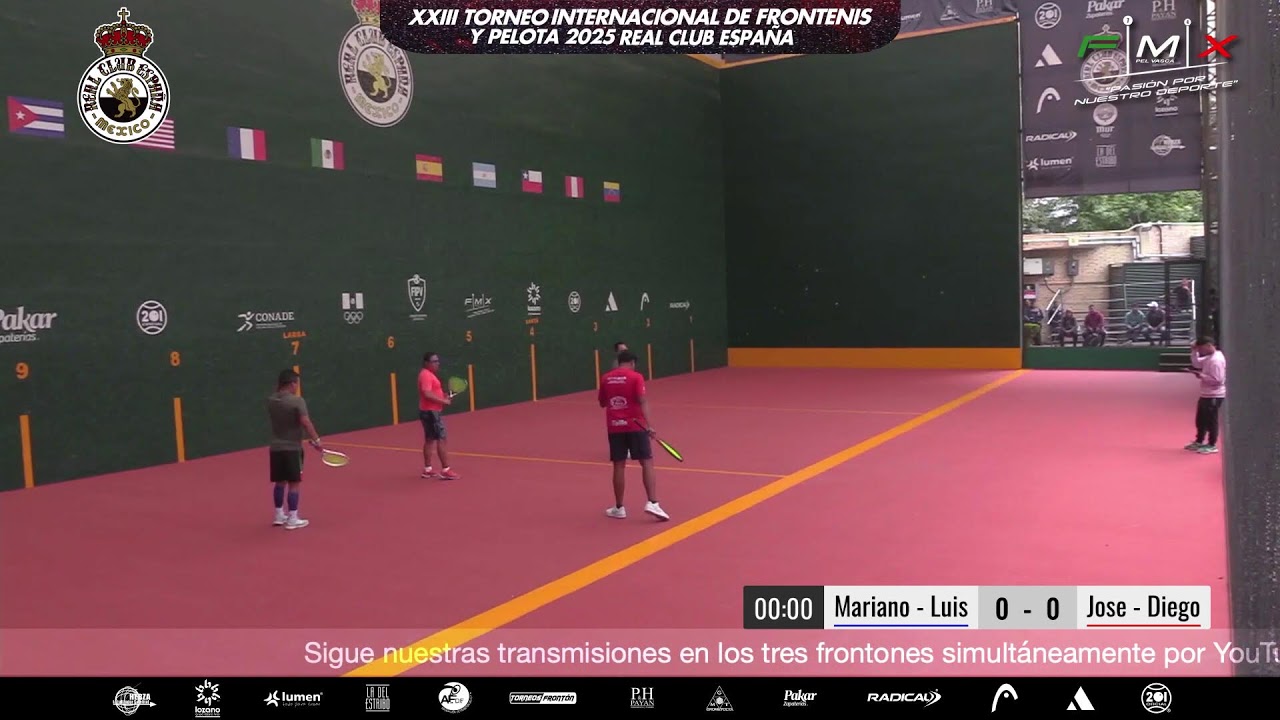 XXIII TORNEO INTERNACIONAL DE FRONTENIS Y PELOTA 2025 REAL CLUB ESPAÑA Frontón 1 (Dia 3)