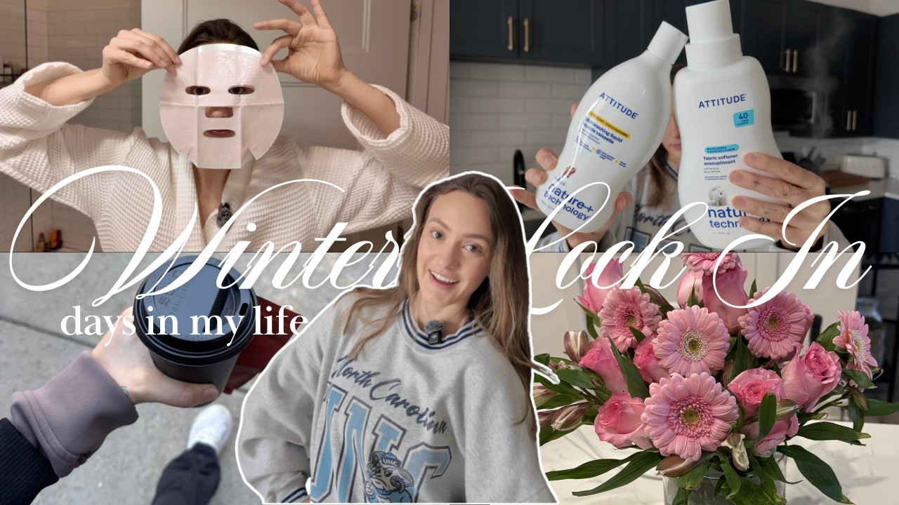 Winter Lock-In Vlog 🔒 At-Home Glow Up, Coffee Runs, Flower Arranging