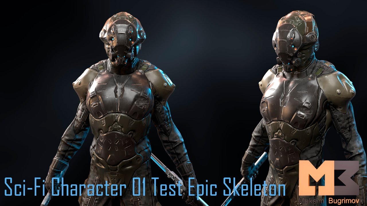 Sci Fi Character 01 (Shadow) Test Epic Skeleton UE4
