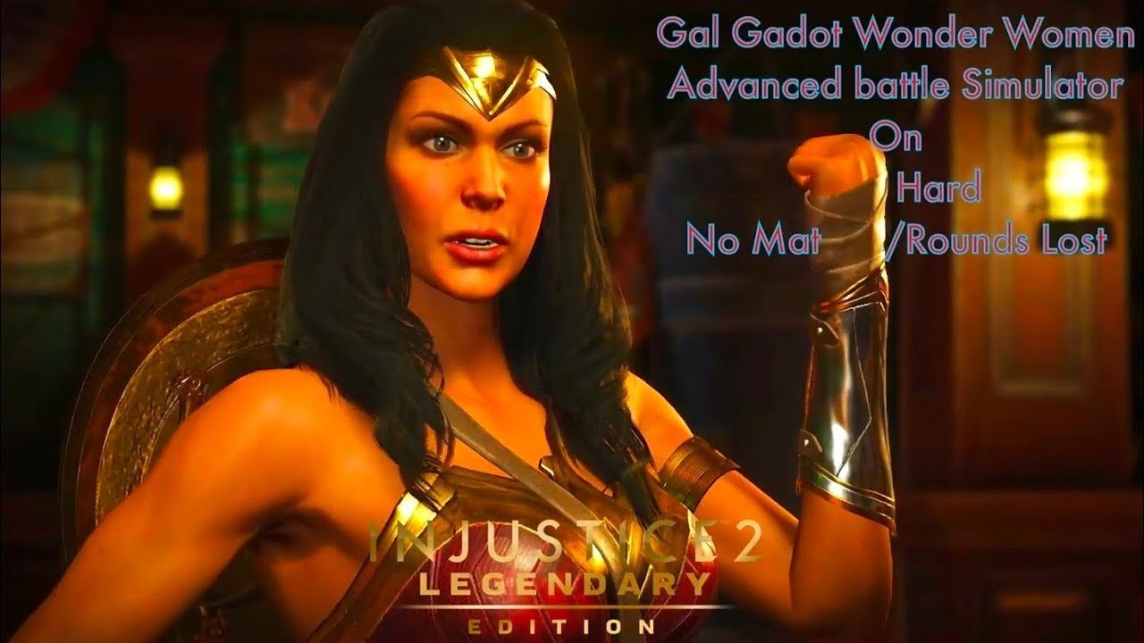 Injustice 2 - Gald Gadot WW Advanced Battle Simulator на очень сложном уровне сложности. Нет прои...