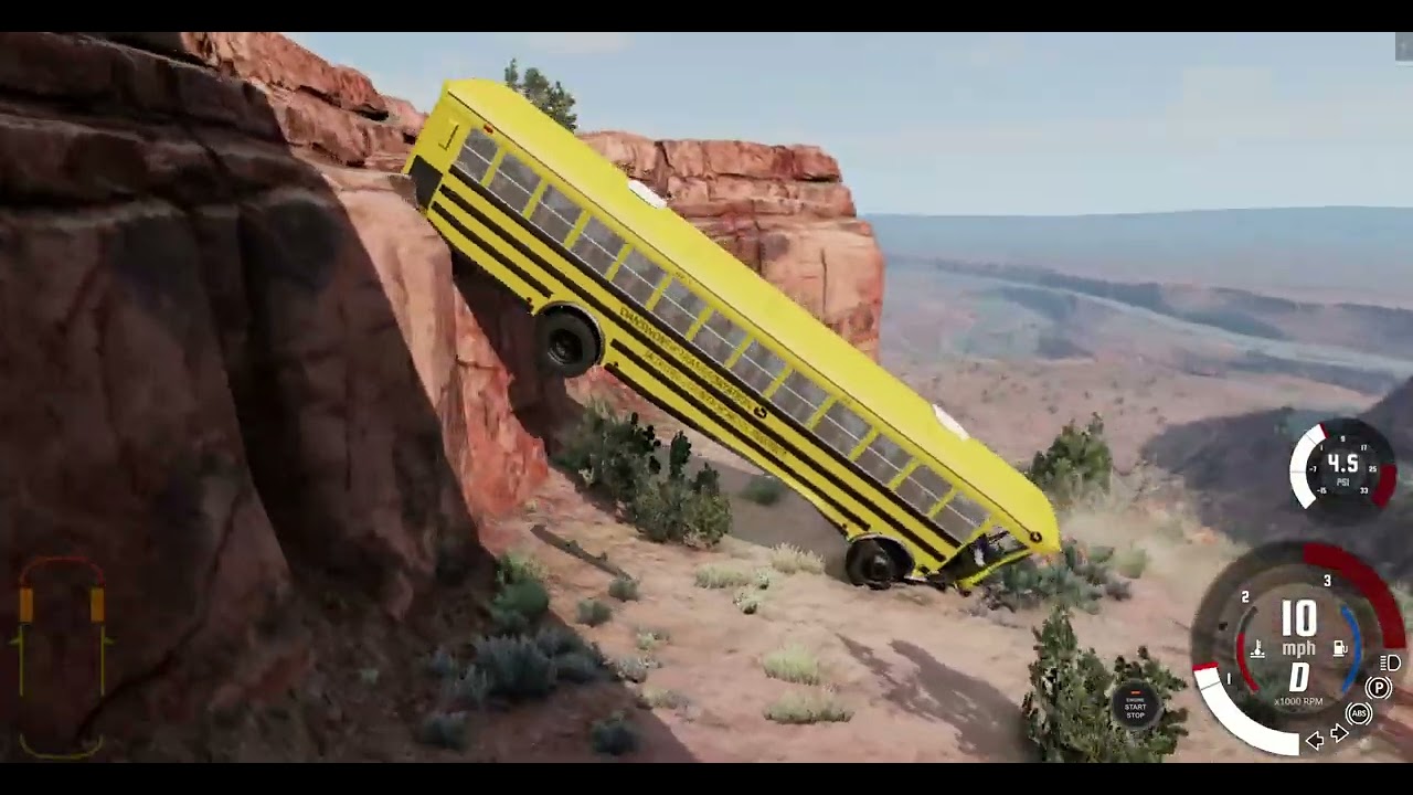 INSANE SCHOOL BUS police chase!!!-BEAMNG.DRIVE