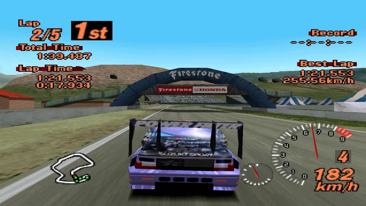 Gran Turismo 2 - Laguna Seca Raceway - Suzuki Cultus Pikes Peak Version - ePSXe 1.8.0