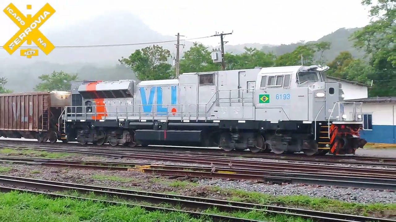 Nova EMD SD70Ace-BB VL! 6193 chegando com trem carregado no ZPT Paratinga 