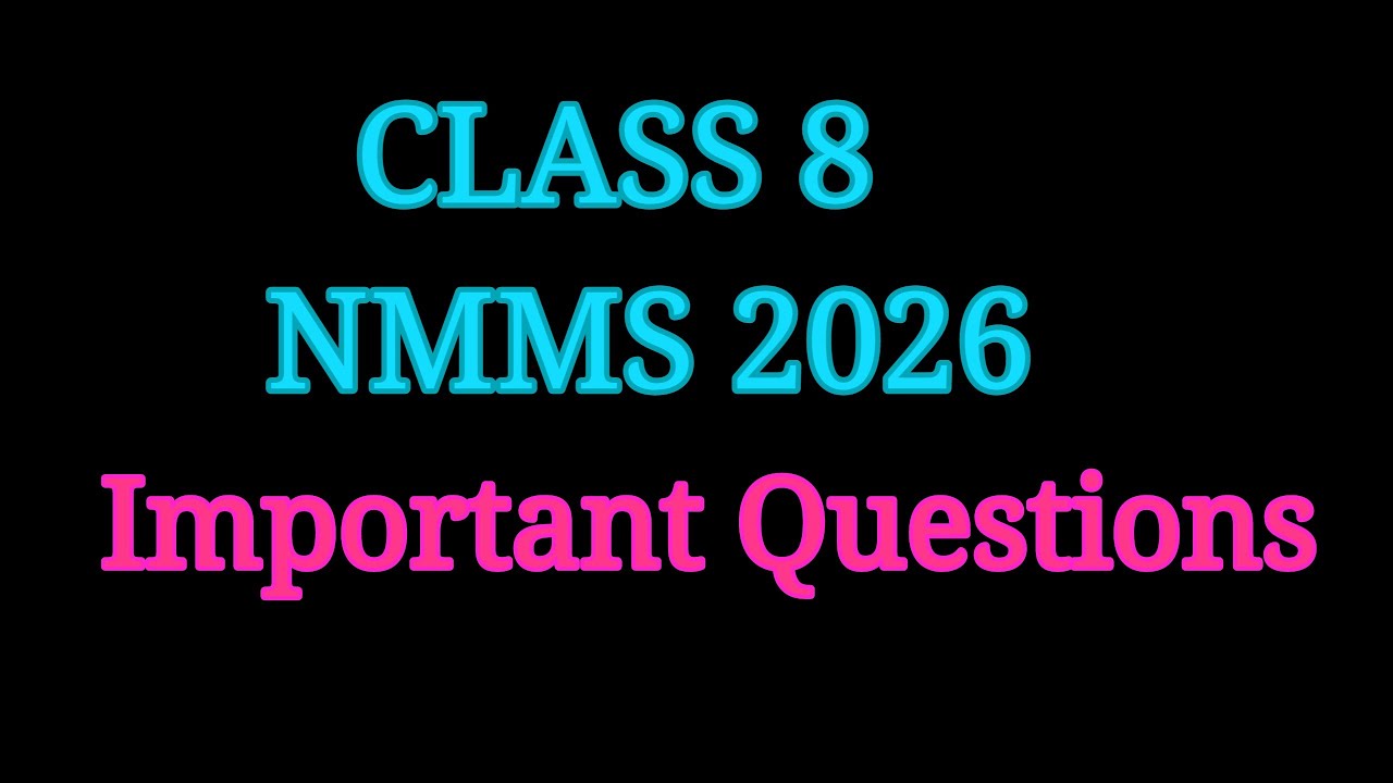 Class 8 NMMS EXAM MODEL QUESTIONS #nmms  #nmmssat