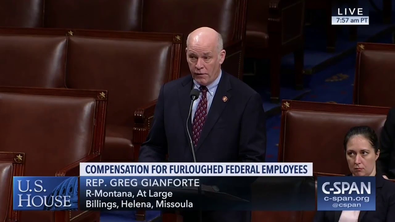 Gianforte urges end of government shutdown, furlough pay for federal workers