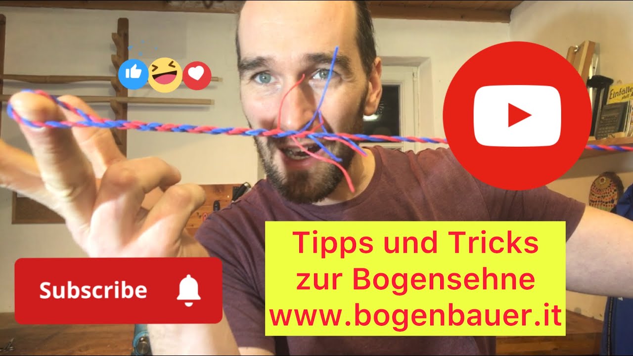 Tipps und Tricks zur traditionellen Bogensehne - Bogenbauknoten - Sehnenöhrchen flechten - Sehnenbau