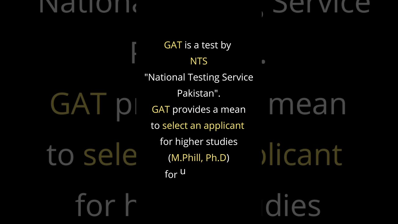 What is GAT Test? #shorts