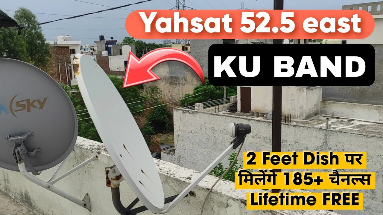 Yahsat 52.5 east Ku Band Setting in 2 Feet Dish 🔥| Yahsat channel list