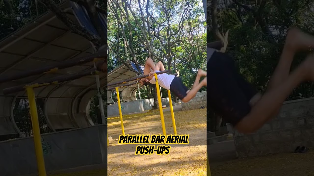 Parallel Bars Aerial Push-ups |Calisthenics Workout | Bodyweightworkout | Parallel Bars Challenge