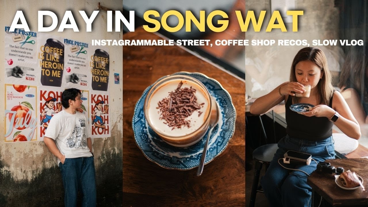 Bangkok Vlog 🇹🇭 Exploring Song Wat, Cafe Recos, Slow Vlog
