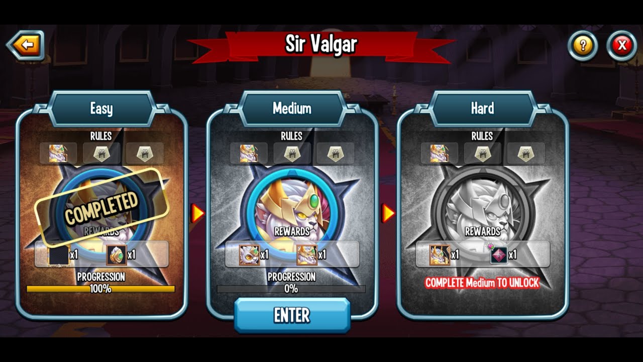 Monster Legends: Sir Valgar Era Saga (Easy Floor)