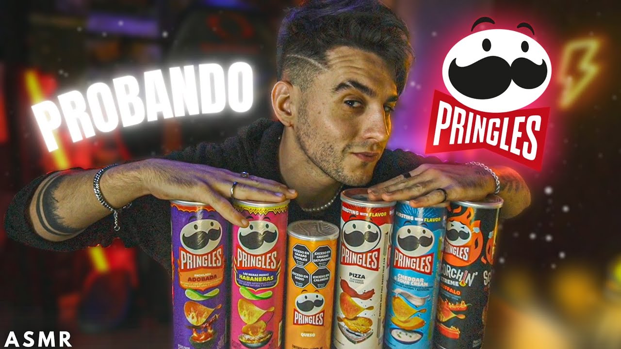 ASMR PROBANDO PRINGLES de SABORES RAROS 🍟