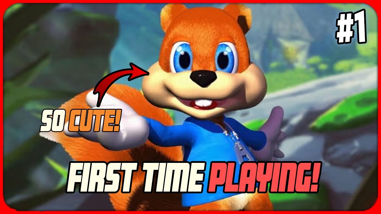 First Time Playing A Cute Kids Game Called Conkers Bad Fur Day