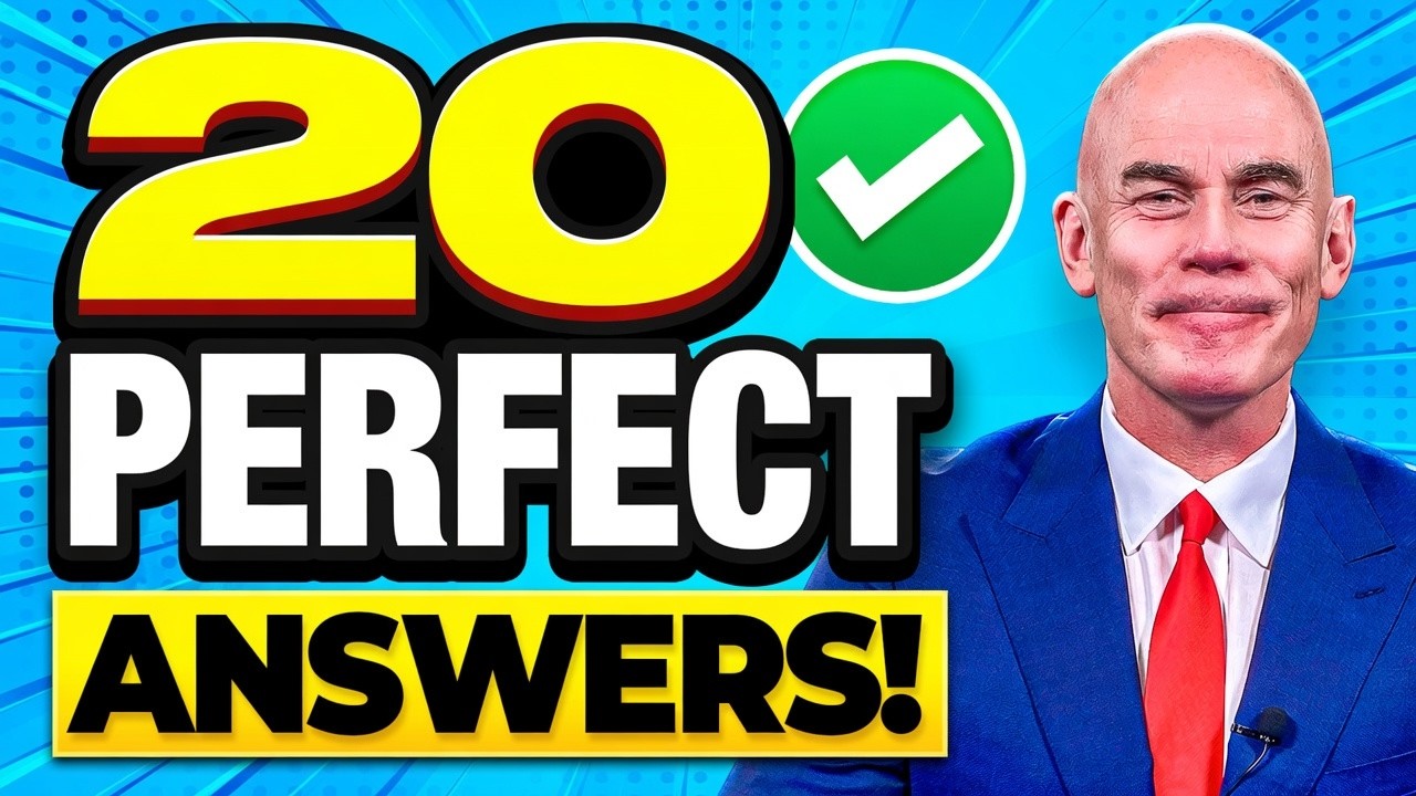 20 ИДЕАЛЬНЫХ ОТВЕТОВ на СЛОЖНЫЕ ВОПРОСЫ на СОБЕСЕДОВАНИИ! (КАК ПРОЙТИ СОБЕСЕДОВАНИЕ!)
