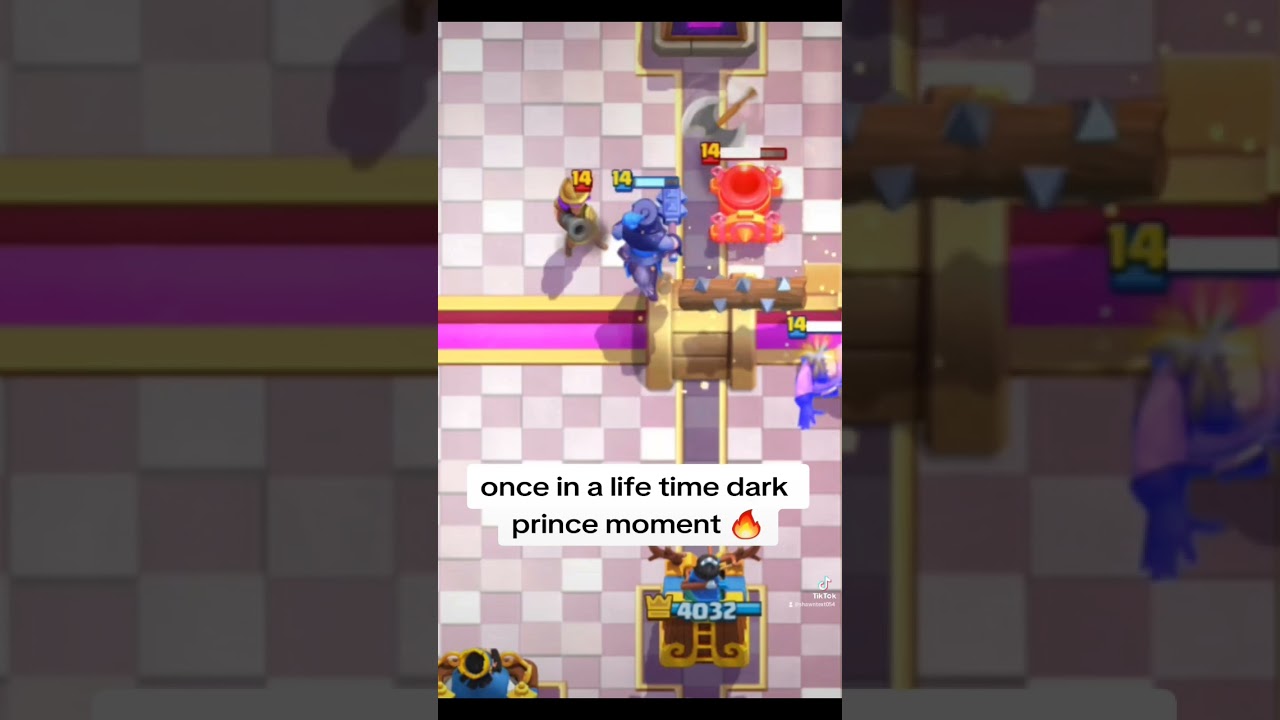once in a life time dark prince moment in clash royale 