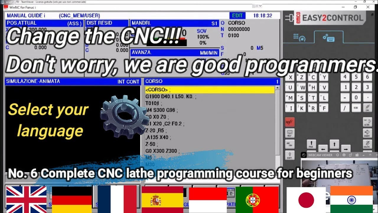 No  6 Complete CNC lathe programming tutorial for beginnersChange the CNC!! Don't worry, we are good