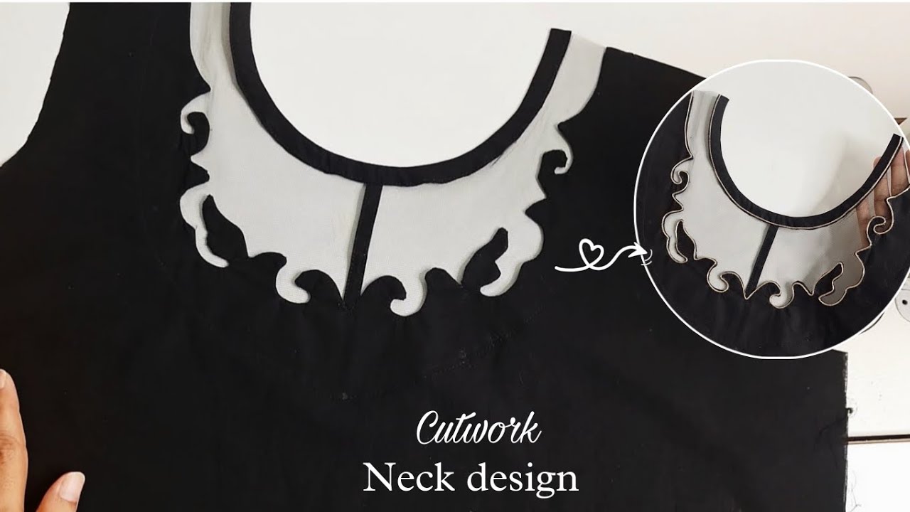 Neck design 🥀 Trendy Neck Design cutting and stitching ✨️ Cutwork Neck Design | Easy method #neck