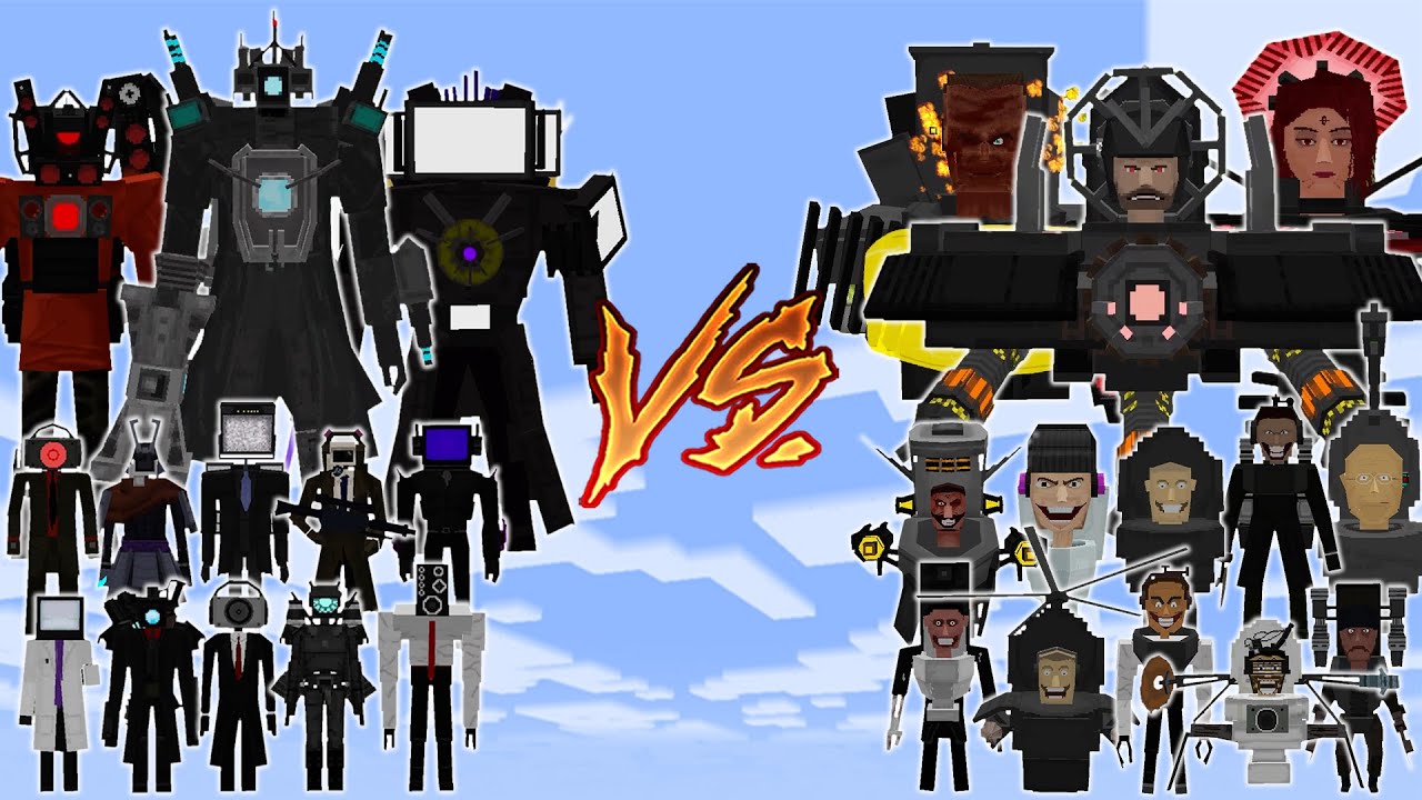 NEW UPGRADE SKIBIDI MAN vs SKIBIDI TOILET | SKIBITOI V23.5 | MINECRAFT PE BATTLE