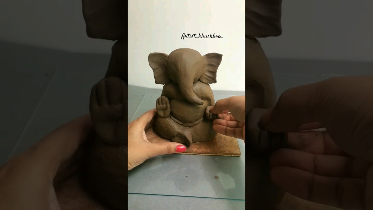 Ecofriendly Ganesh idol making at home#youtubeshorts #shorts #ganeshidol #diy