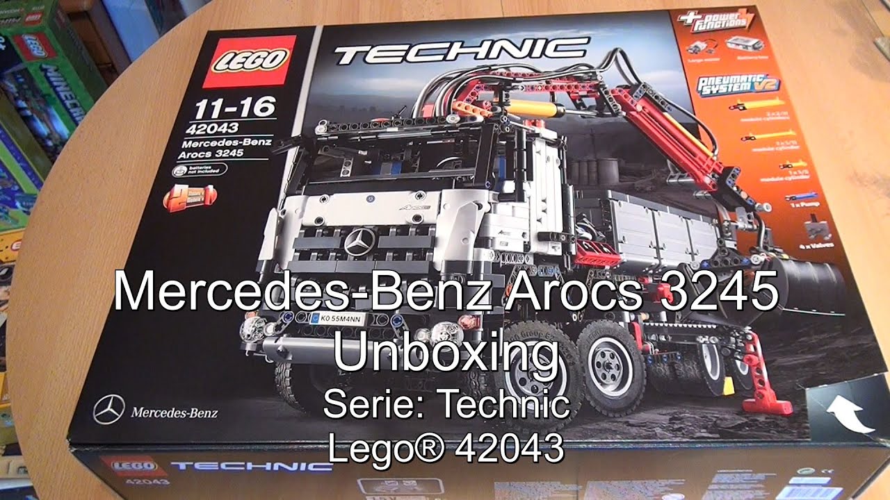 Unboxing: LEGO Mercedes-Benz Arocs 3245 (Set 42043 Technic deutsch)