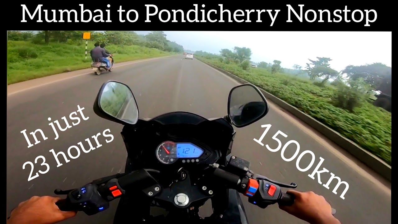Mumbai to Pondicherry in just 23 hours | Non stop | Moto Vlog | 1500km bike ride | Pulsar 220