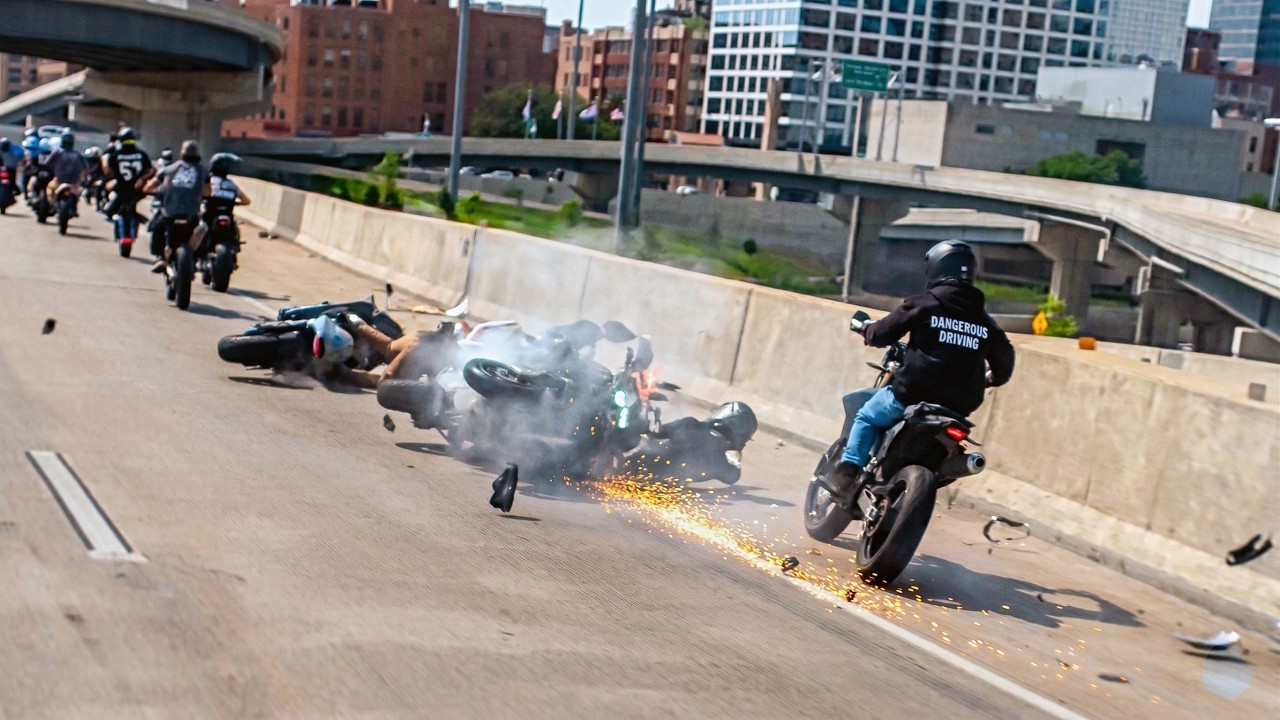Big & Expensive Motorcycles Breaking Into Pieces in Crashes