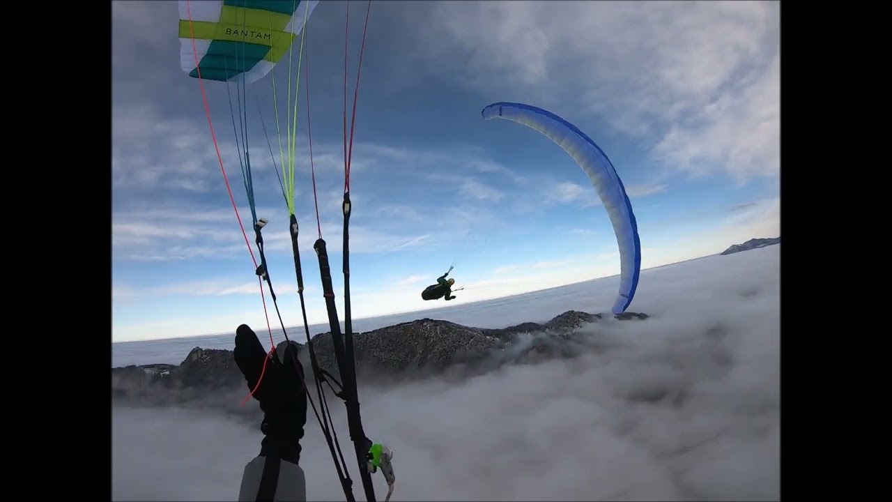 Brentenjoch, Hike and Fly, Paragliding, Nebel, Wintertour