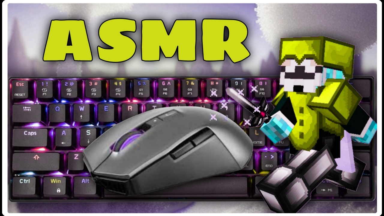 Bedwars Godbridge keyboard + Mouse ASMR #bedwars #minecraft  #asmr #hypixel #godbridge
