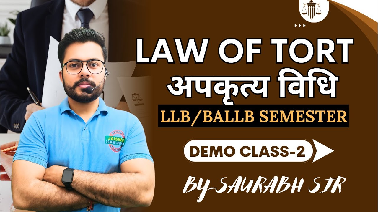 Law of Tort   | DEMO LECTURE-2 || | LLB Semester CLASS || BALLB Sem. CLASS