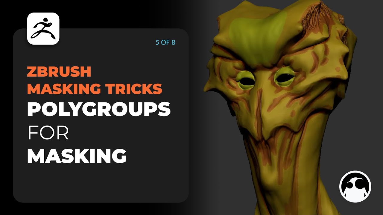 Использование PolyPaint и PolyGroups в ZBrush для маскировки