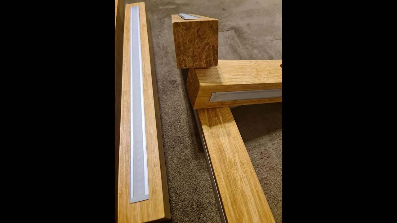 Lampa bambusowa/drewniana wykonana z deski bambusowej // WOODEN LAMP / lampa led