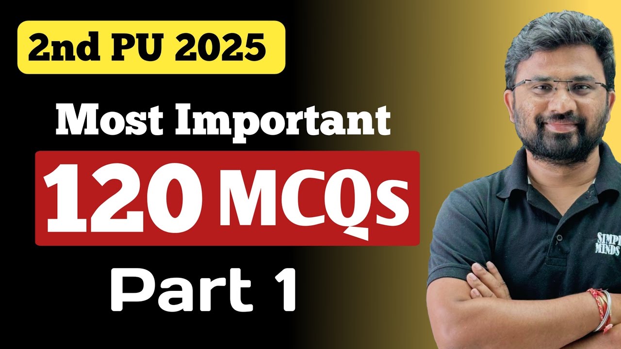 150 Most Important MCQ | Part 1 | Mathematics 2nd PU Exam 2025