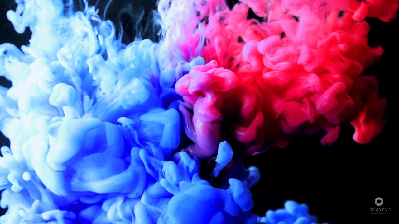 Краски в воде II Slow motion