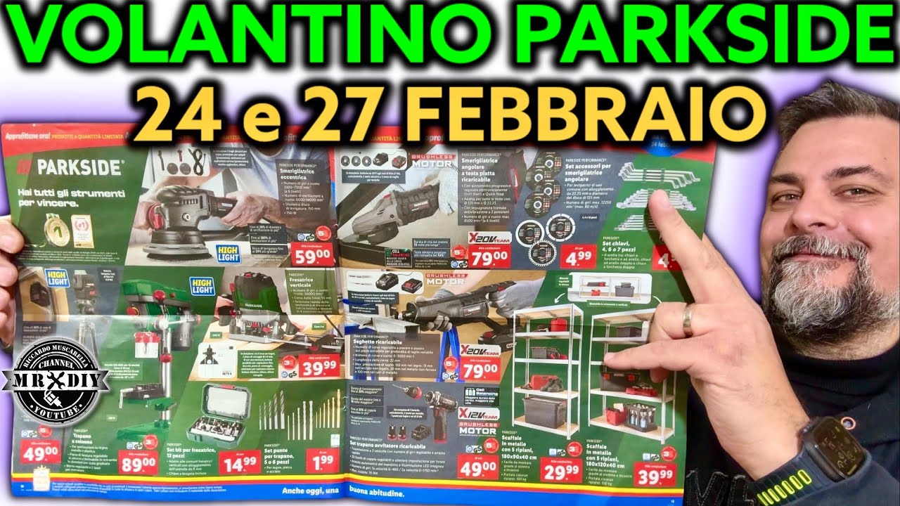 Volantino Parkside Lidl fai da te 24 e 27 febbraio 2025 Riccardo Muscarella #parkside #attrezzi