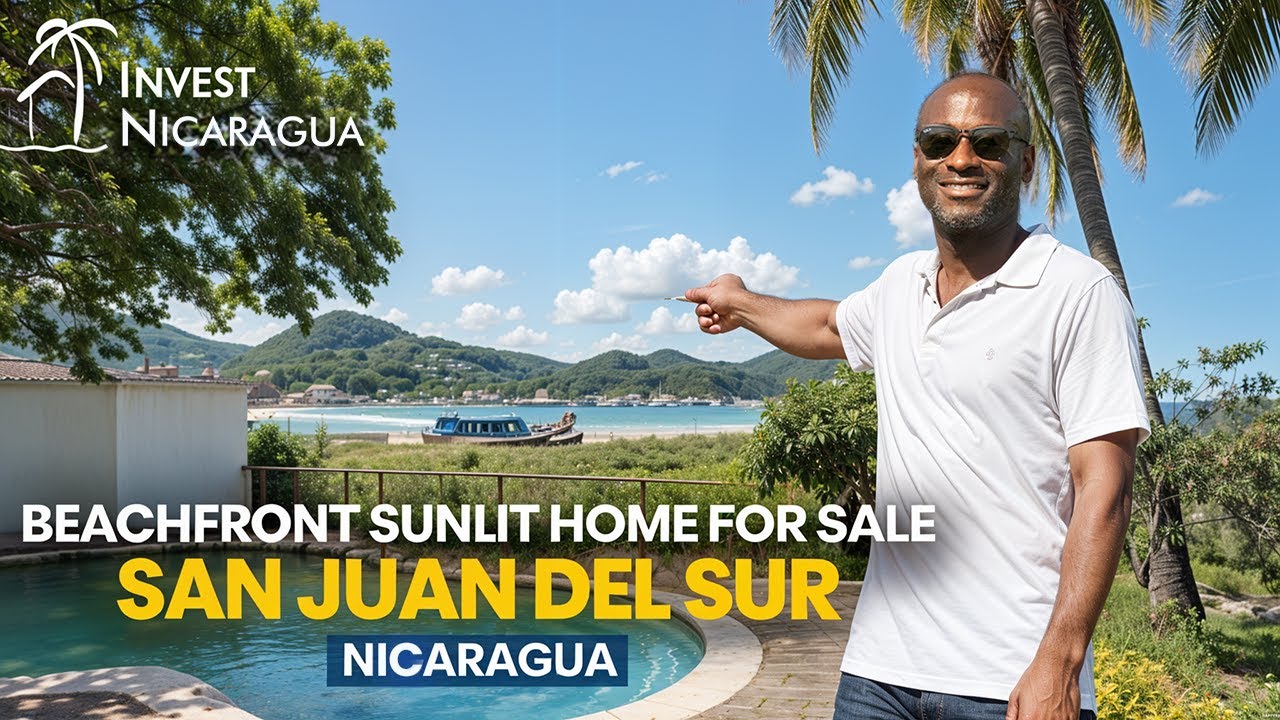 Spacious Sunlit Beachfront Home For Sale in San Juan del Sur - Walk to Town!! #nicaragua