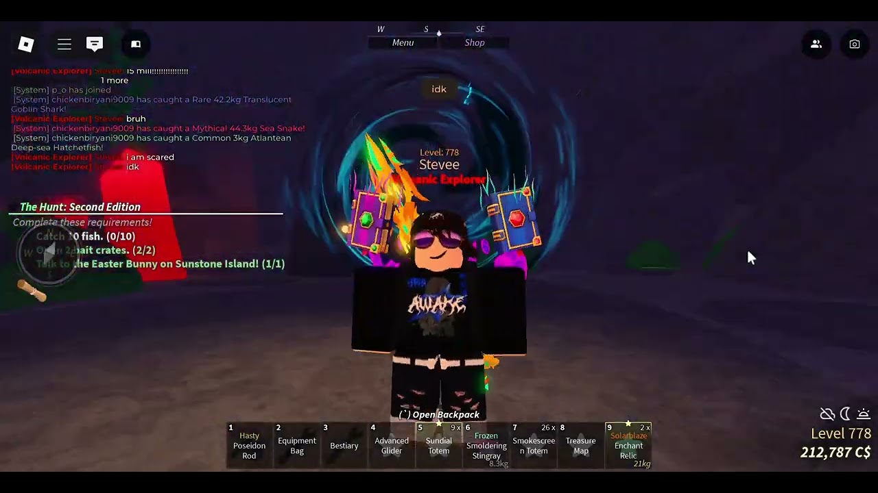 DEFEATING SCYLLA IN ROBLOX FISCH (8 months old recording)