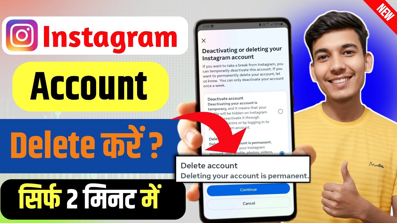 Instagram Account Delete Kaise Kare Permanently | Instagram Id Delete Kaise Kare | Instagram Account